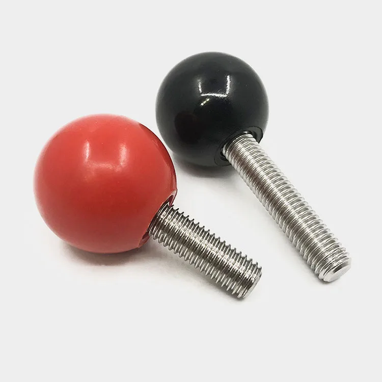 M4 M5 M6 M8 M10 M12 M16 Red Black 304 Stainless Steel Bakelite Round Head Ball Handle Hand Screw Small knob Bakelites Handle