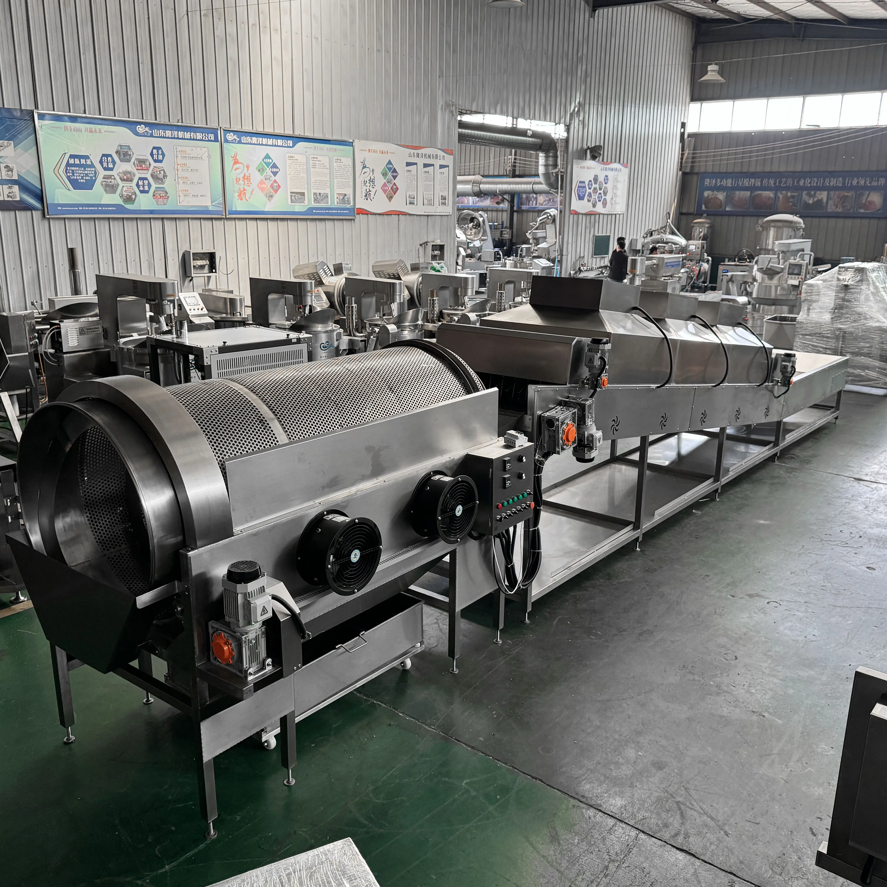 Big Capacity Industrial Gas Caramel Popcorn Making Machine Commercial Automatic corn snack Sugar Popcorn Production line