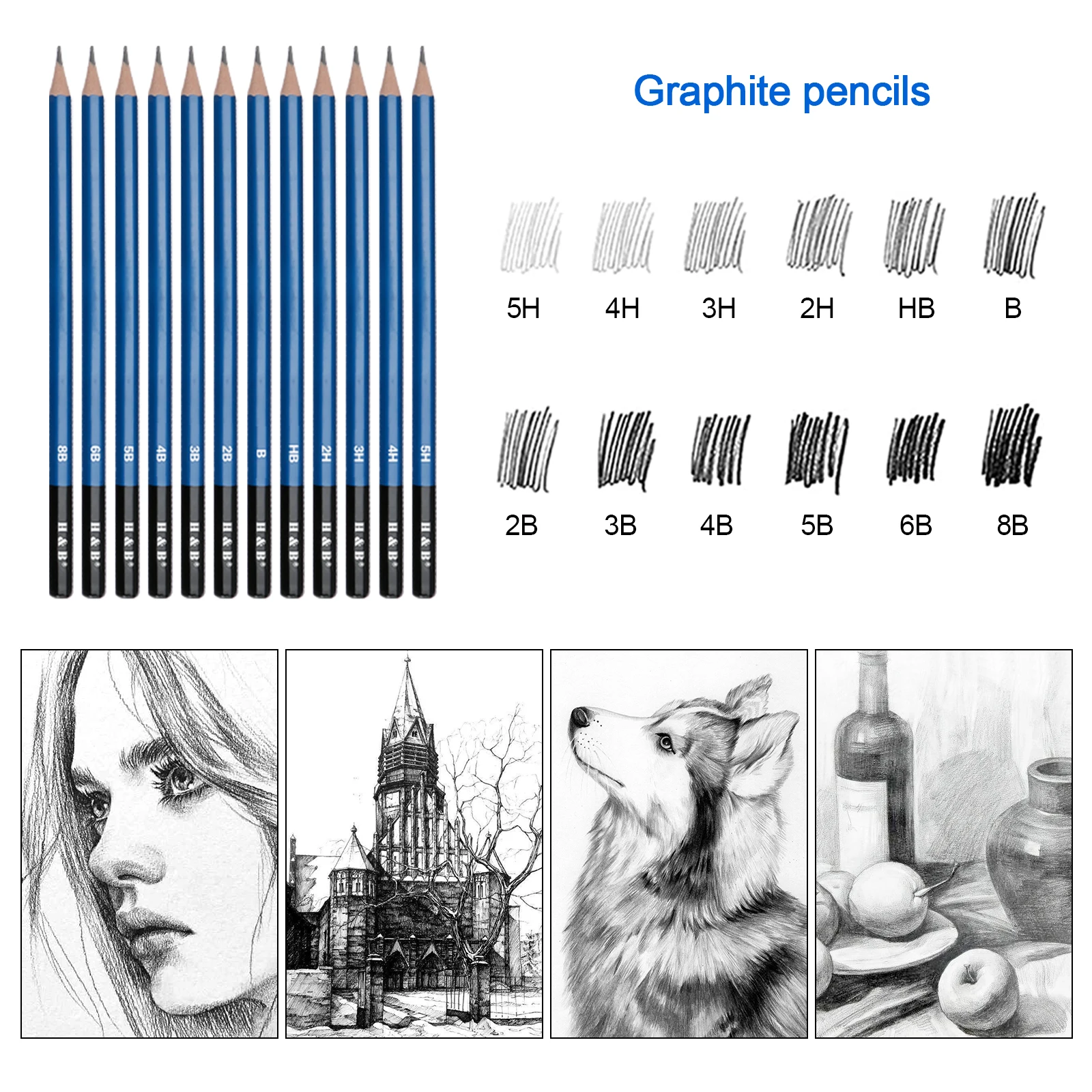 professional  art supplies 70pcs sketching drawing art tool kit