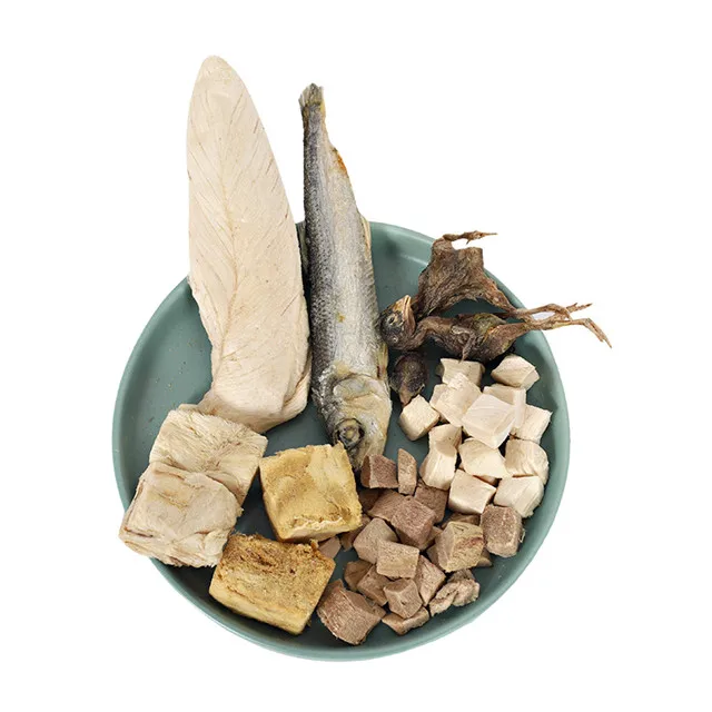 factory wholesale freeze-dried cat fatting hair cheek beauty Mixed family bucket pet freeze-dried food 500G cat snacks