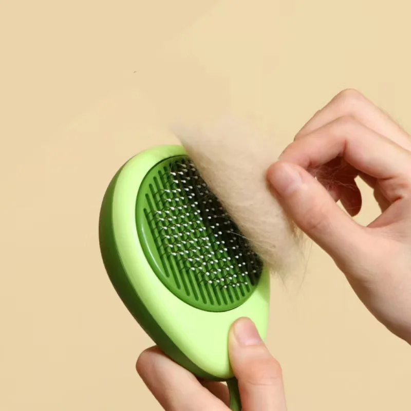 2024 Hot Selling Avocado Styling Cat Dog Beauty Cleaning Tool Pet Comb Sticky Brush