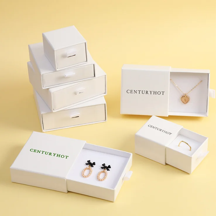 2022 hot selling personalized sliding jewellery paper box jewelry drawer box
