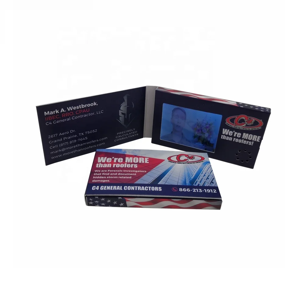 High Quality video brochure card 2.4inch video business card brochure for advertising invitation