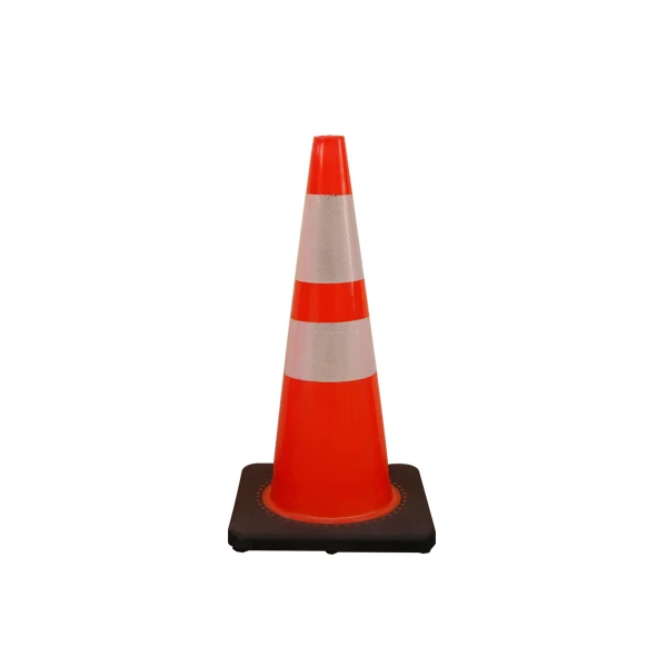 PVC traffic cones safety cone with rubber base with reflective tape