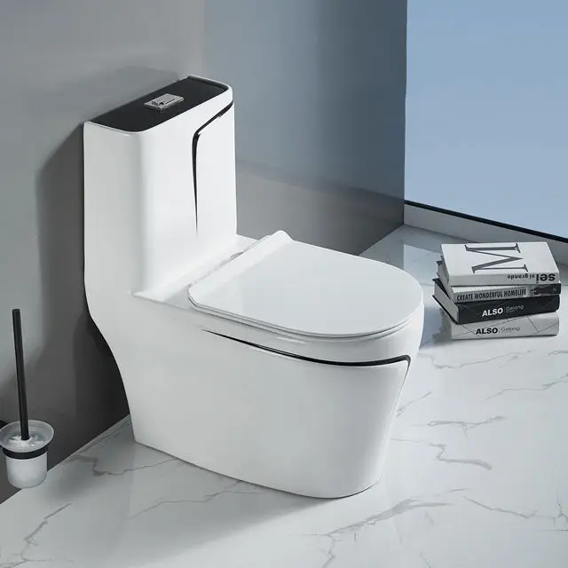 Wc цельный туалет для ванной комнаты жемчужный цвет керамика высокого качества современный роскошный белый золотой картонный ящик из двух предметов отель круглый
