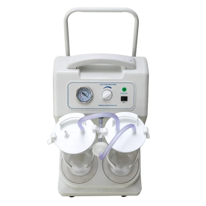Medical Portable mobile electrical aspirator High duty Vacuum lipo surgical suction Machine with Pastics bottles