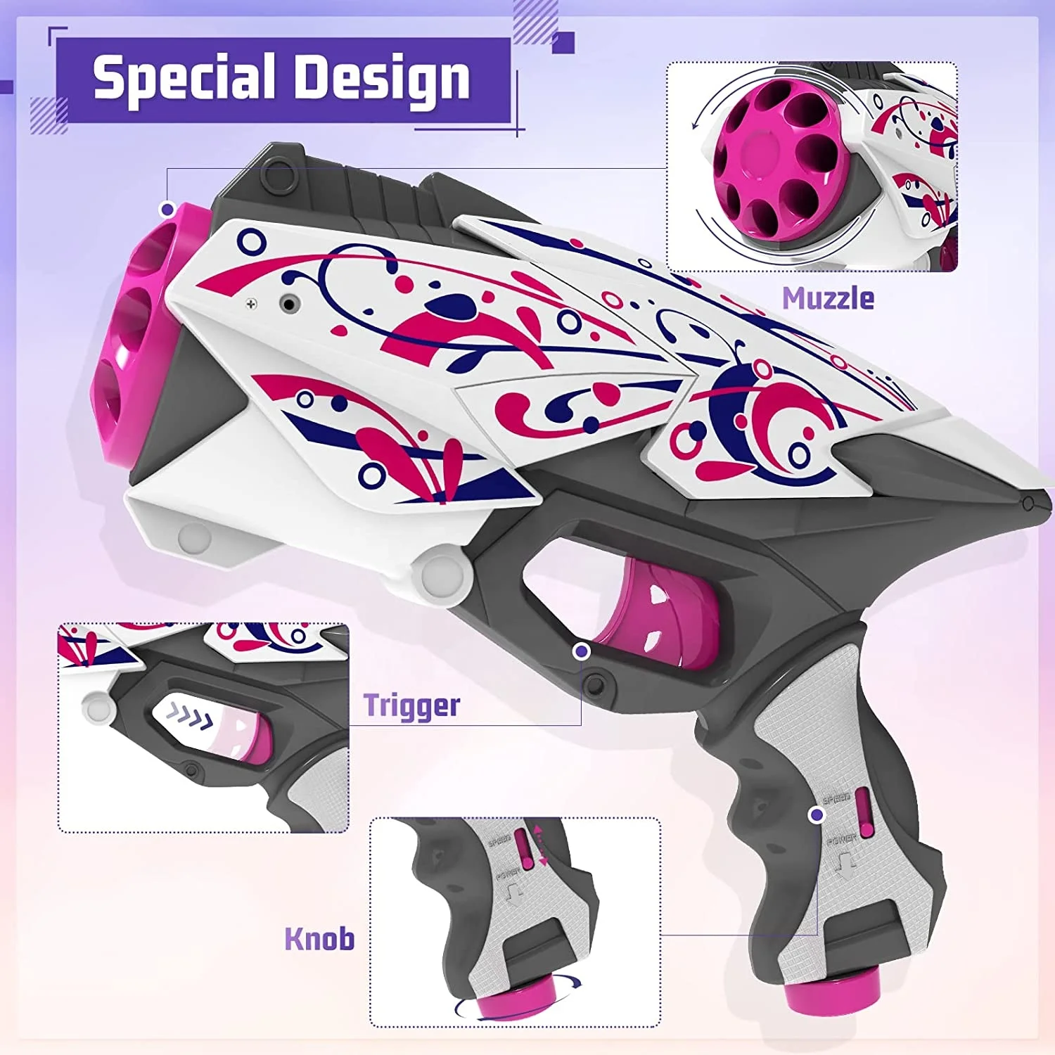 Toy Gun Soft Bullet Mini Blaster Gun Toy Pistol Foam Dart Blaster Kids Guns For Girls Boys Outdoor Play Toys