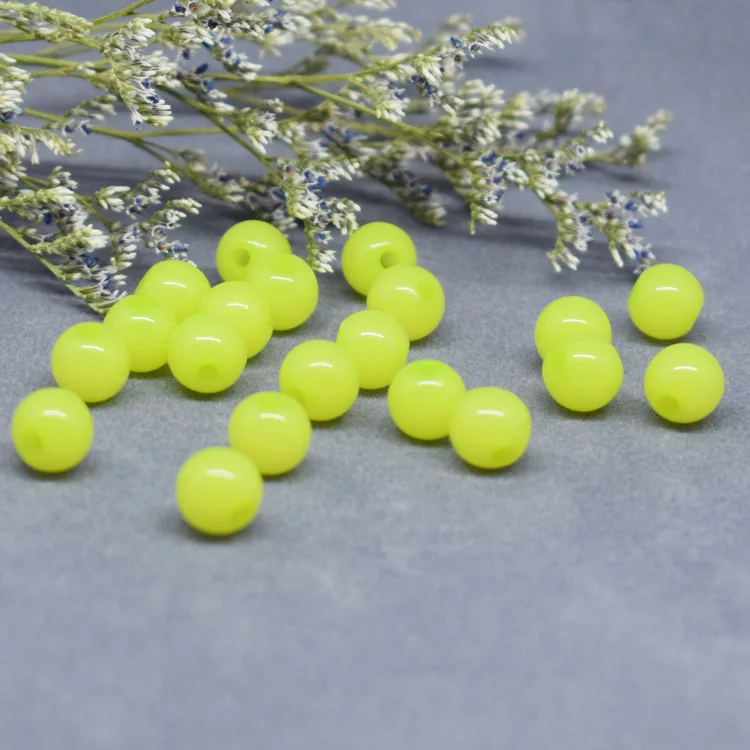 Diy accessories acrylic paint 6-30mm round beads jewellly spring dispersion beads handmade for making bracelet