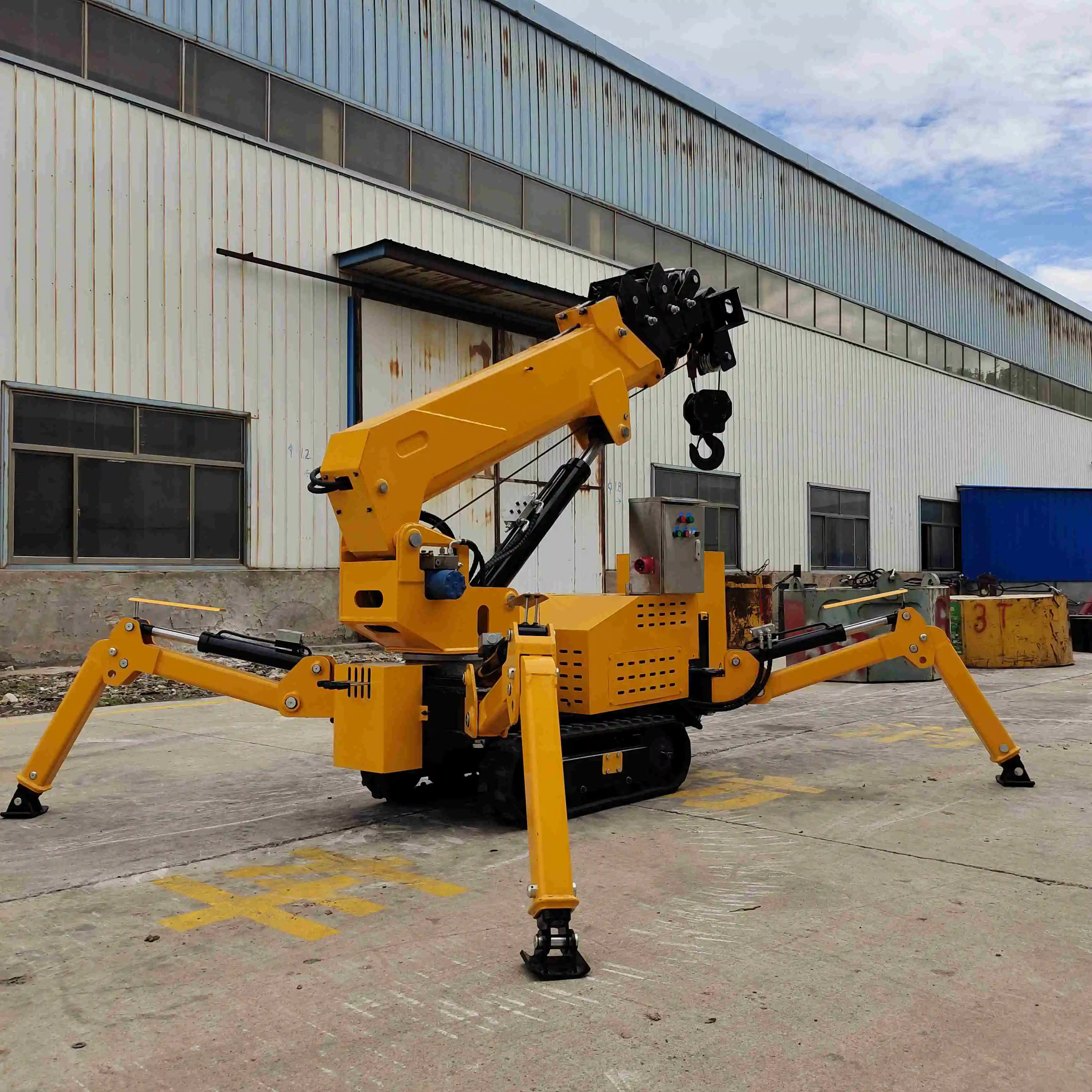 CE EPA EURO 5 diesel fuel spider crane portable lifting crane machine build 3 ton crawler 2t 3t 5t 8t mini spider crane
