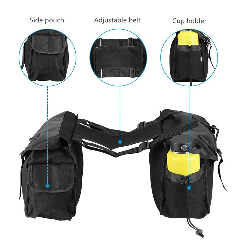 Motorcycle Pannier Bag Luggage Saddle Bag Waterproof Motorcycling Rear Seat Carrier Motorbike Travel Bag