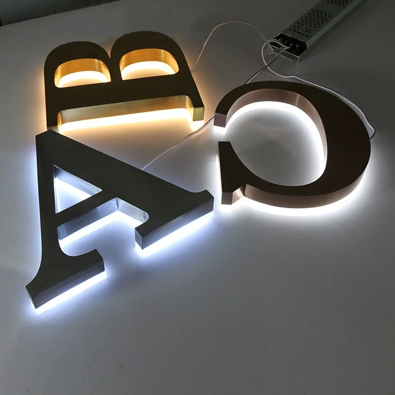 JINGJONG Manufacturer Custom 3D Led Backlit Letter Signage Company Logo Electronic Signs