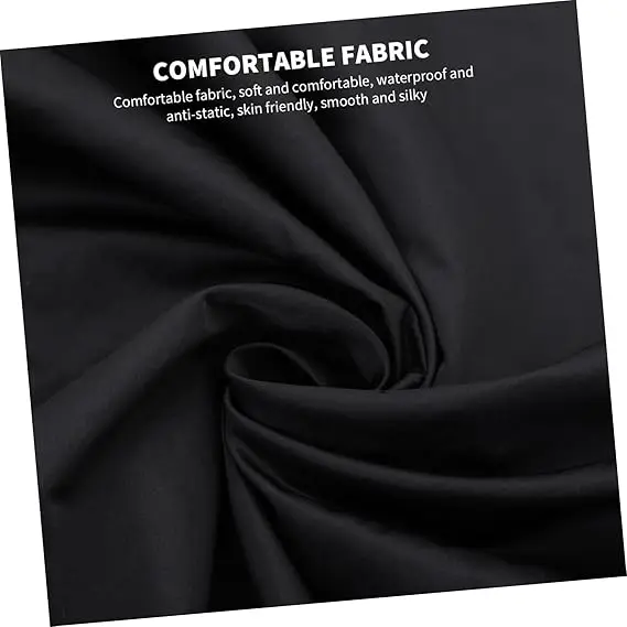 Black Smock Apron Massage Grooming Technician Hair Stylist Workwear Beauty Salon Hairdresser SPA Uniform Smock