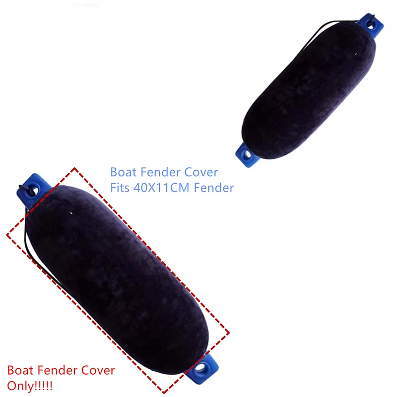 Black Velvet Boat Fender Cover For Center Rope Tube Style for 110mm x 400mm /4.5 inches x 16 inches (G0)Fenders