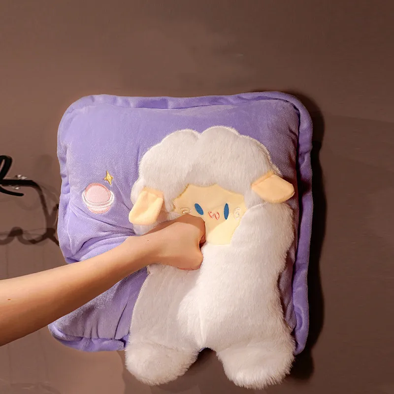 Cartoon Throw Pillow Blanket 3-in-1 Nap Pillow Office air Conditioning Blanket Cushion Hand Warmer Blanket