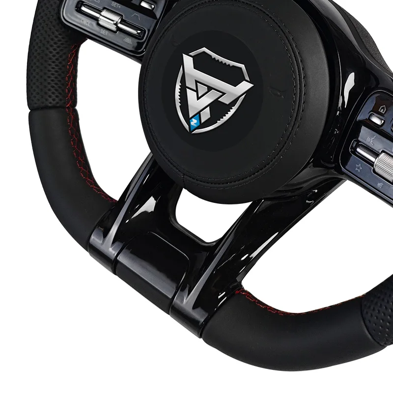 Customized black kit  red label steering wheel for Mercedes Benz A GLA B GLB C GLC E GLE CLS ZC-809-P74-F