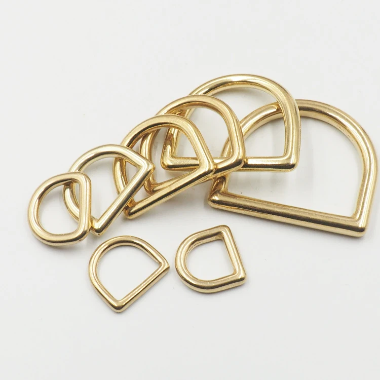 Аксессуары для сумки под заказ, металлическое d-образное кольцо, металлические прочные латунные d-образные кольца, пряжки для ремня