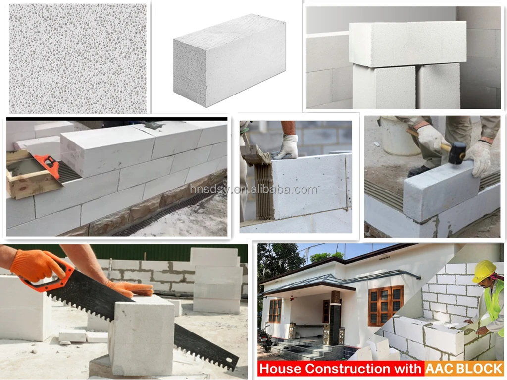 China Manufacture German Technology lightweight white color aac block aac brick making machine aac block plant production line