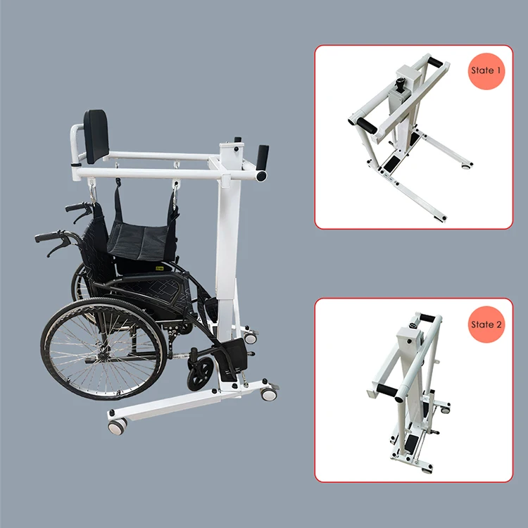 Senyang new folding electric wheelchair toilet move wheel bath commode patient lift transfer chair for elderly