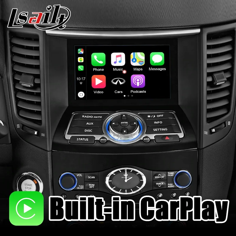 Lsailt беспроводной CP AA Автомобильный мультимедийный интерфейс включает Яндекс, Google Map для Infiniti FX37 , FX50 QX