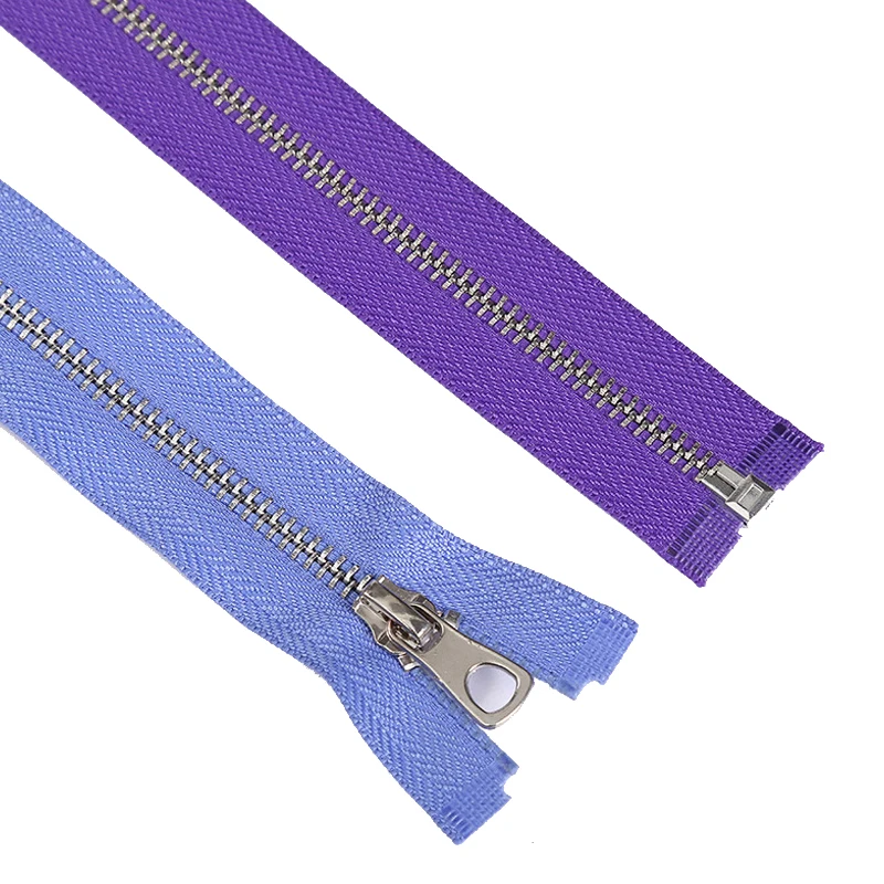 Custom Logo No.5 Semi-Lock Open End Brass Metal Zipper Big Teeth