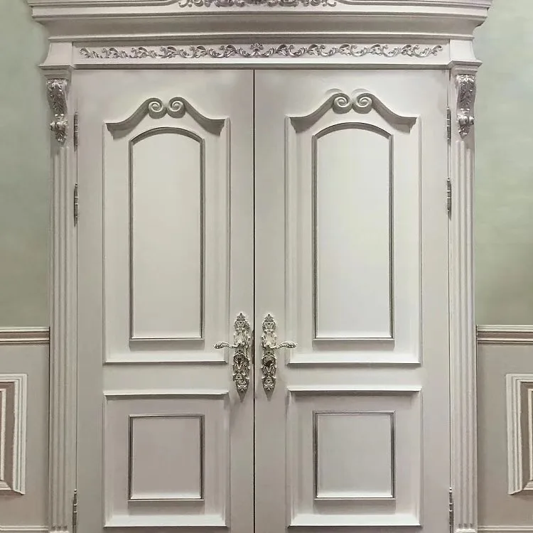 XS1-052 Home white oak solid main arch top entry doors