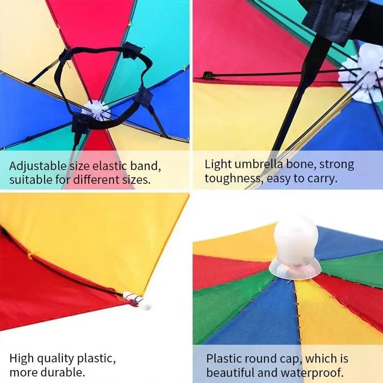 New design wholesale summer customized popular sun mini umbrella hat for adult