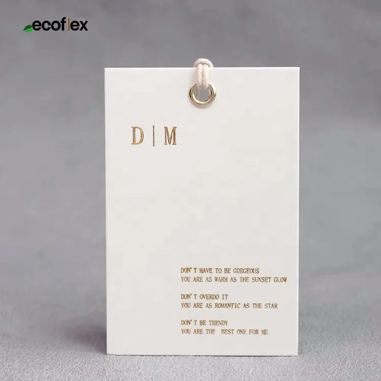 Wholesale Customized Circle Swing Tags Apparel Clothes Round Hang Tag