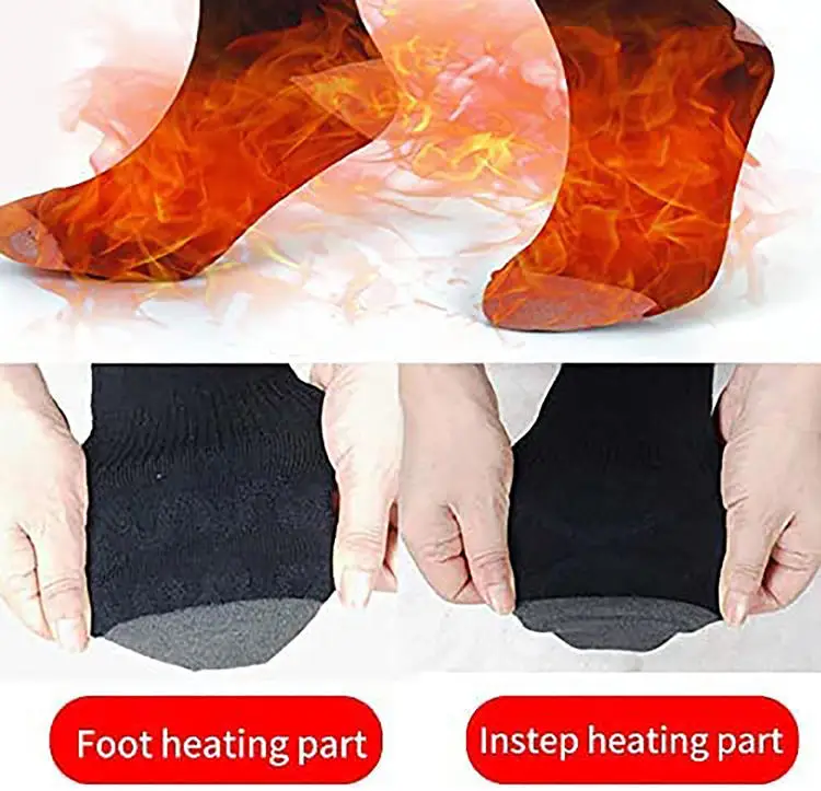 Rechargeable Electric Washable Heating Thermal Sock Winter Cotton Socks Heated Socks for Outdoor Hiking Skiing