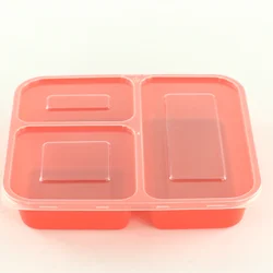 Airtight Meal Prep Containers 3 Compartment with Lids, BPA Free Microwavable freezer safe recyclable food storage box