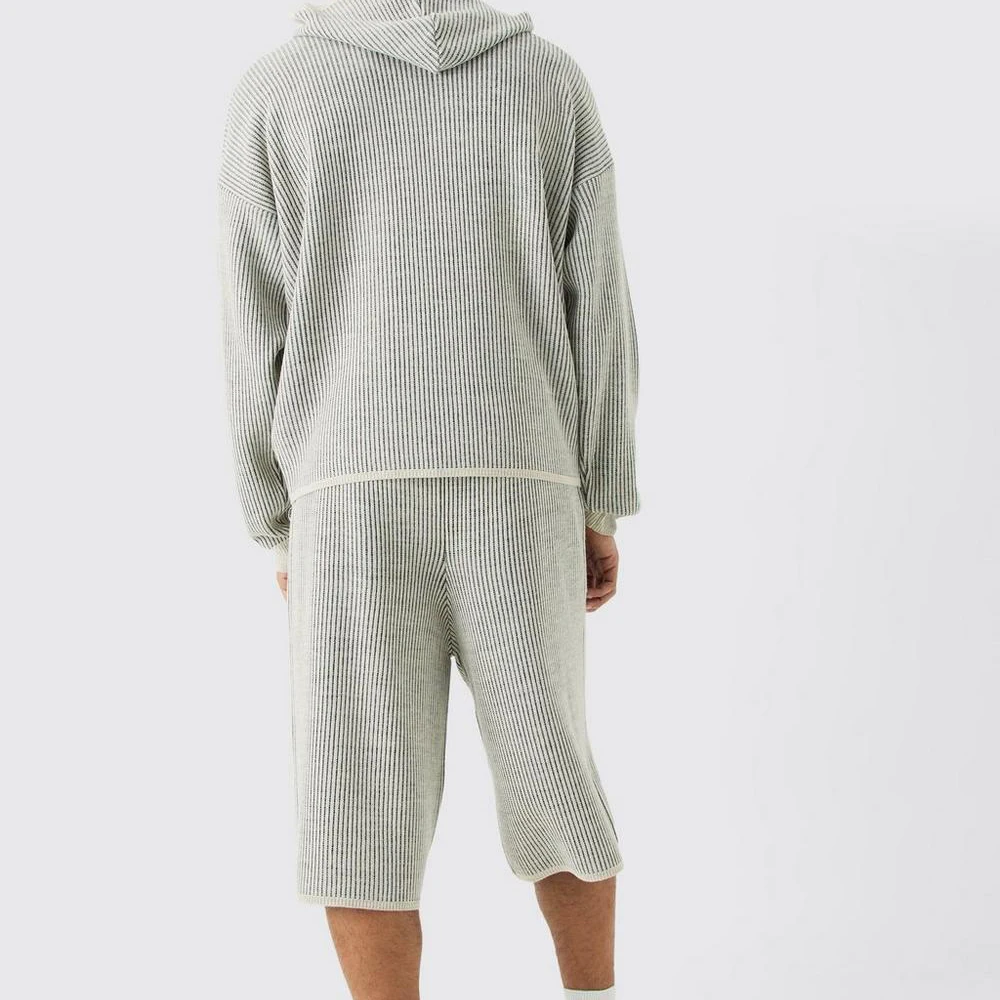 Custom OEM & ODM men knitted pants print sweater short mens cotton ribbed knit sweater pants