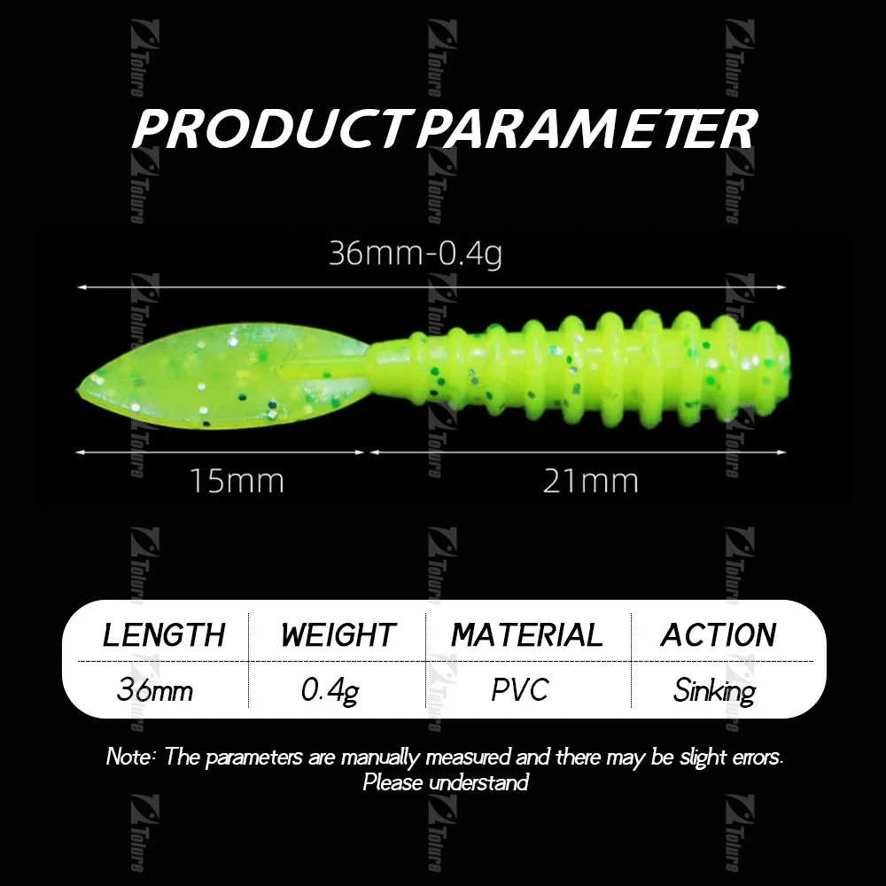 3.6mm 0.4g 10pc/bag Wobblers mini Ocean Rock Fishing Soft Lures Rubber Soft Baits Soft Worm Artificial Baits Bass Silicone Fish