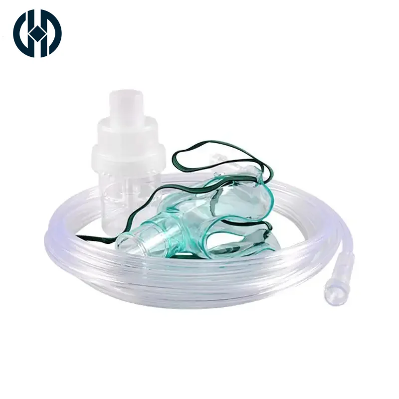 Фабричная небулайзер Manhua с поворотным соединителем одноразовая кислородная дыхательная маска для лица с ванной