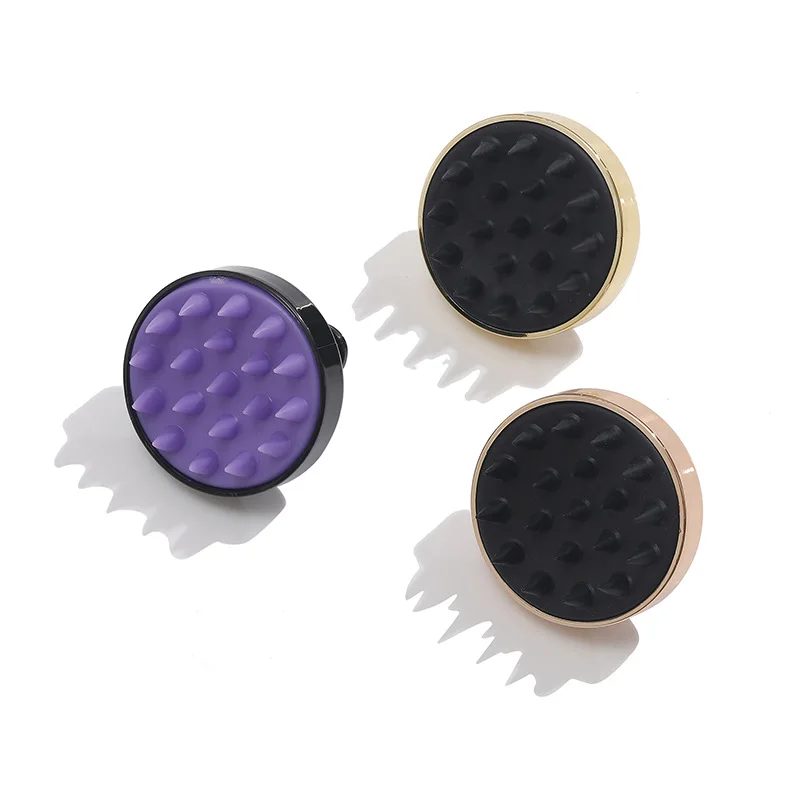 Hot Selling Scalp Massager Brush For Hair Growth Round Hair Brush Gold Shampoo Brush