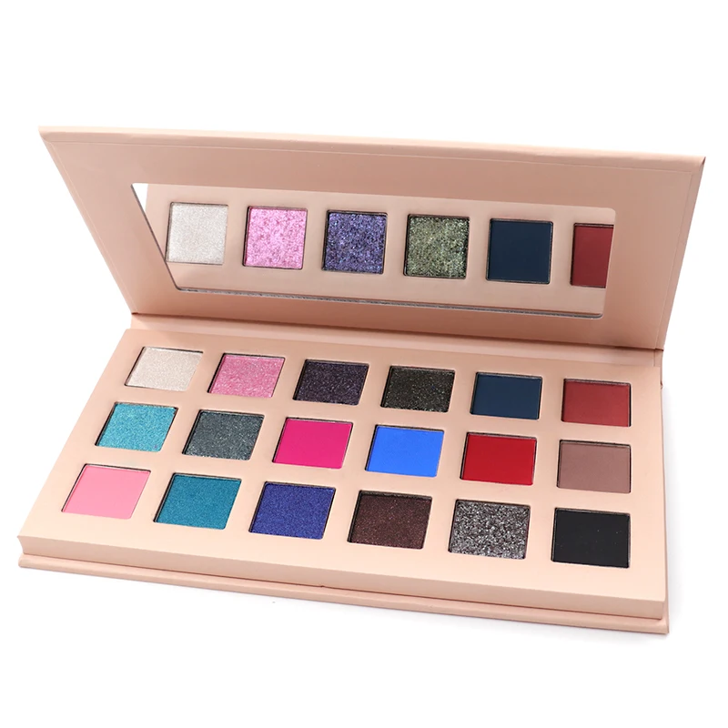 
Cosmetics Makeup No Logo Organic Eye Makeup Eyeshadow Pallet Private Label 18 Colors Eyeshadow Palette 