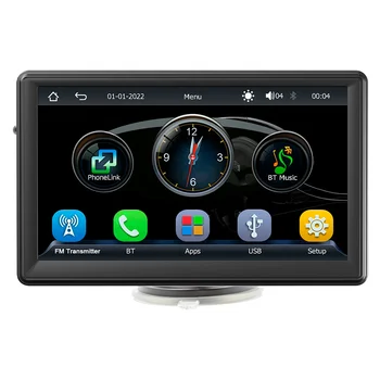 Хорошая оценка Carplay: Новый 7-дюймовый HD смарт-экран беспроводной Carplay MP5 Android BT FM плеер с монитором заднего вида