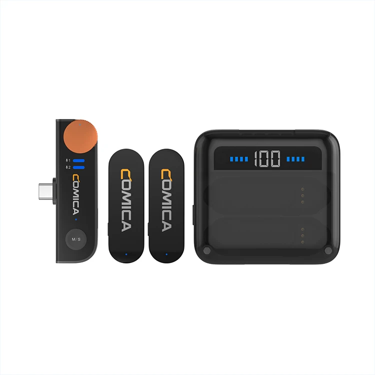 COMICA Vimo S 2.4G Dual-channel Wireless Microphone for Smartphone, Laptop, Vlog,  Live Streaming, Interview, Recording,