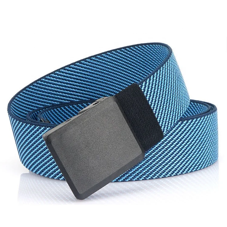 Men Waist Stretch Canvas Fabric Police Tactical Elastic Belt