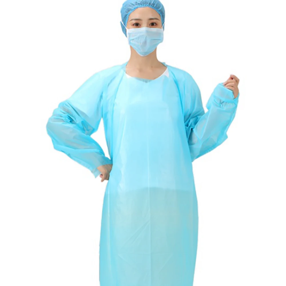 Eco-friendly CPE Apron Disposable with Sleeves Waterproof Plastic Gown