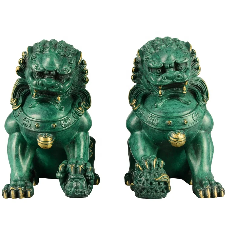 Indoor lion statue small for utensils of study and ornament of room bronze lion statues for sale