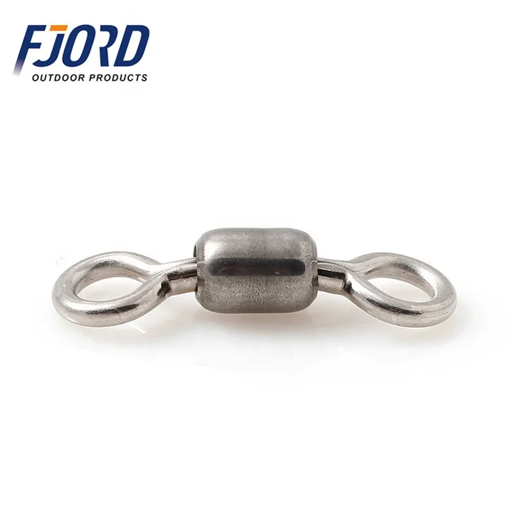 FJORD Fishing Accessories Full stainless steel Ball Bearing Swivel With Solid Ring