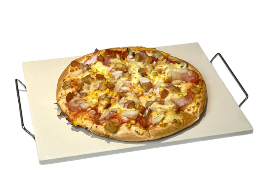 Wholesale Thermal Shock Resistant Pizza Baking Stone 15 x 12 Inch Rectangle Heavy Duty Cordierite Pizza Stone for Oven and Grill
