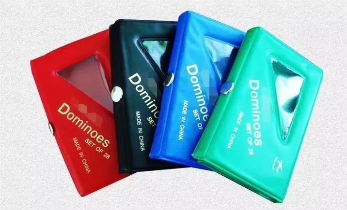 Customization Colored 28 Pcs Luxury Domino Game Set Double Six Dominoes Melamine Dominoes Set