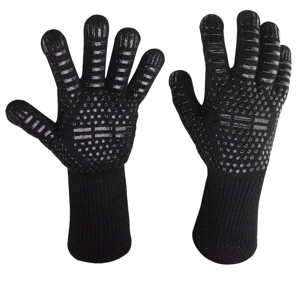 500/800 Degree High Temperature Resistant Gloves Heat Insulation Anti-Scalding Microwave Flame BBQ & Oven Gloves