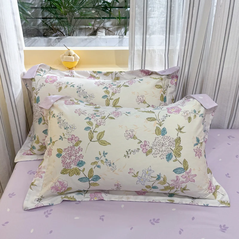 Floral Duvet Covers Set Soft Cotton Bedding Set Garden Vintage Style Flower Pattern Duvet Cover with Zipper Closure
