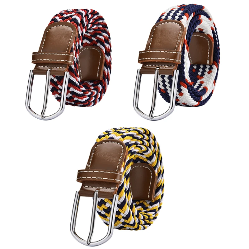 Заводская распродажа, эластичный плетеный модный эластичный тканый ремень, индивидуальный дизайн, Холщовый тканый ремень для мужчин и женщин