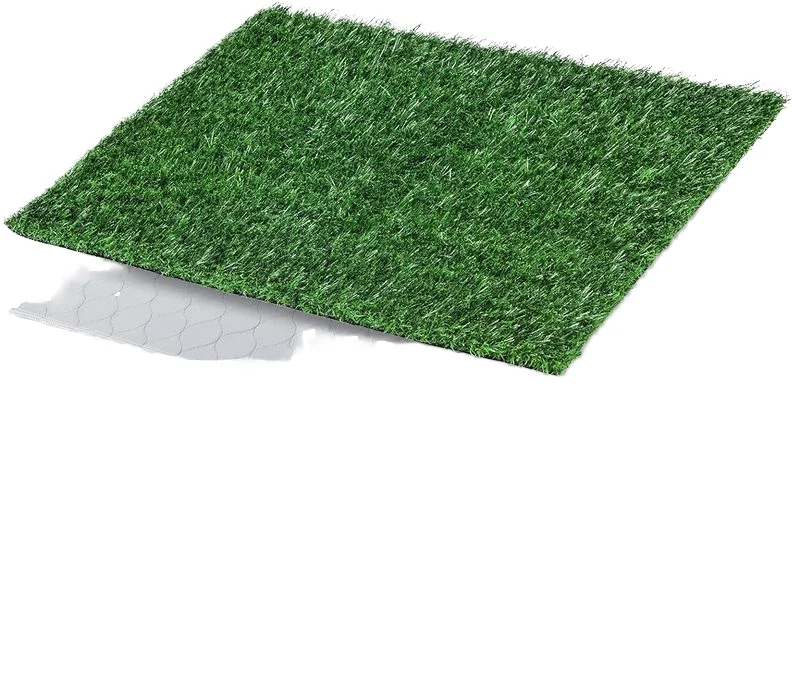 Best Selling Eco-Friendly Plastic Pet Cool Mat Reusable Puppy Training Pad with Plaid Print Dogs Grass Carpet