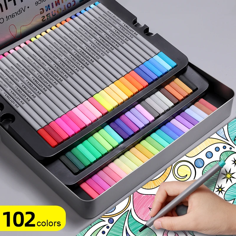 20-102 ЦВЕТА Fine liner ручки 0 4 мм советы художественные принадлежности для рисования черчения письмо и вы можете делать