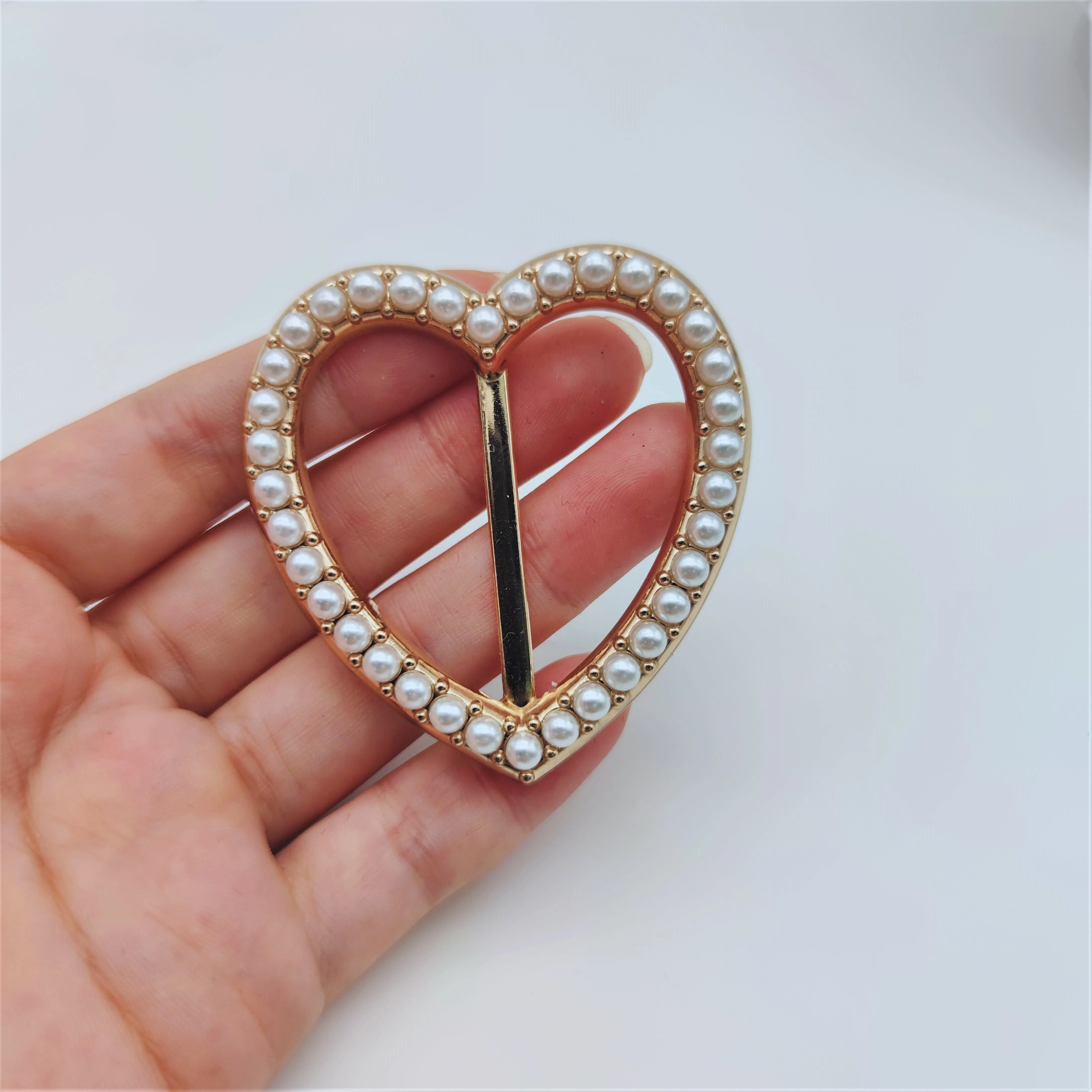 Factory Silver Rhinestone heart bikini connector buckles for women underwear accessories , Shiny Rhinestone Buckle Waistband