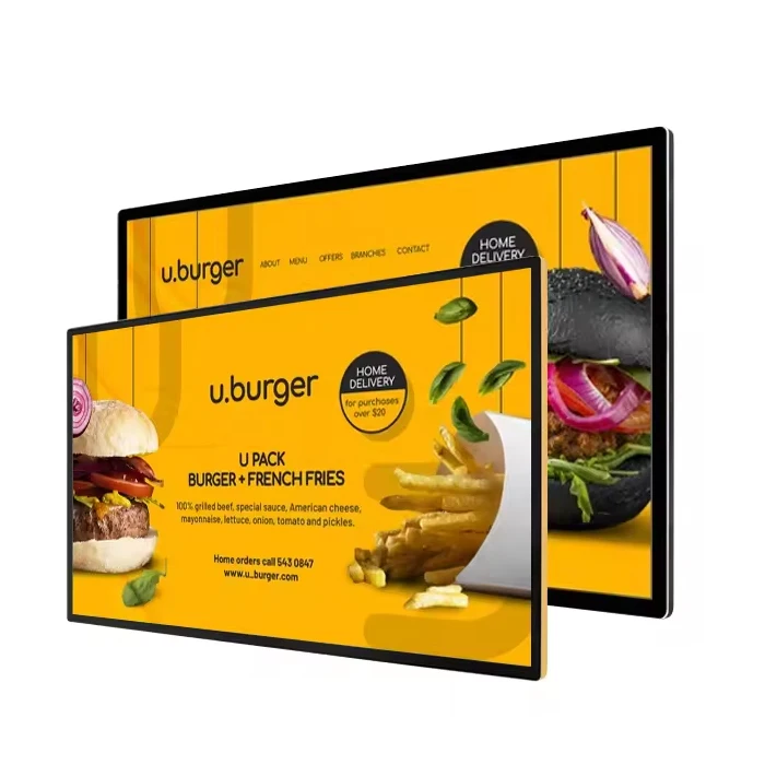 indoor LCD digital billboard, media player support, digital signage and displays, electronic interactive digital message board