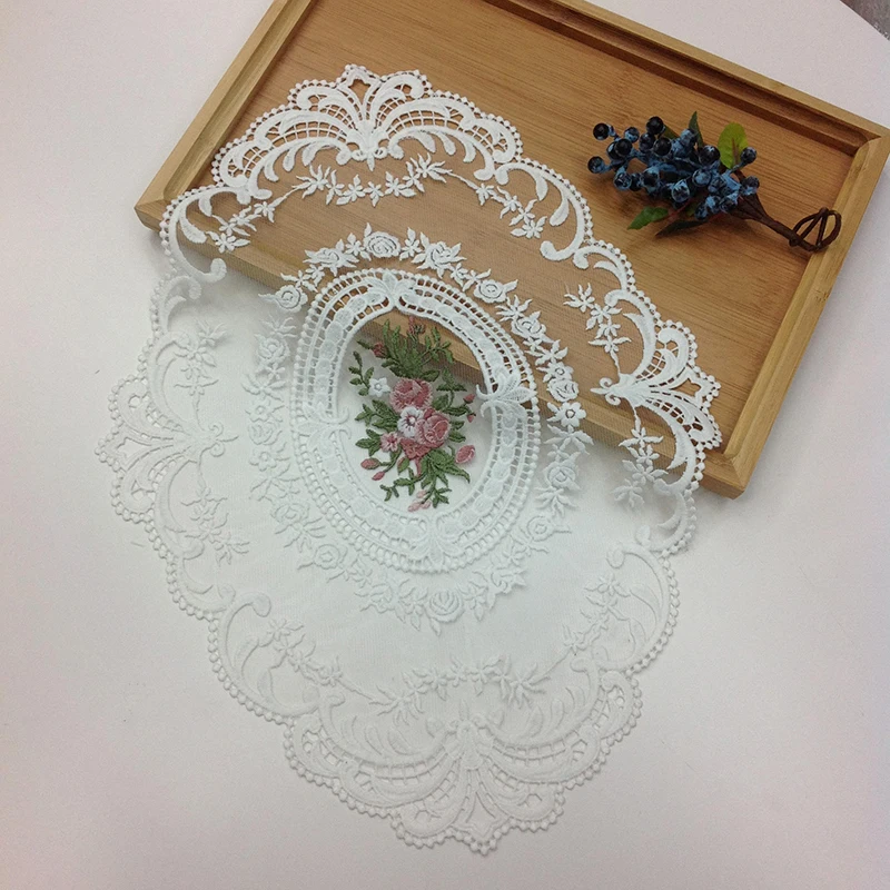 Printed Fashion Cotton Lace Long Customized Price  Placemats For Colorful